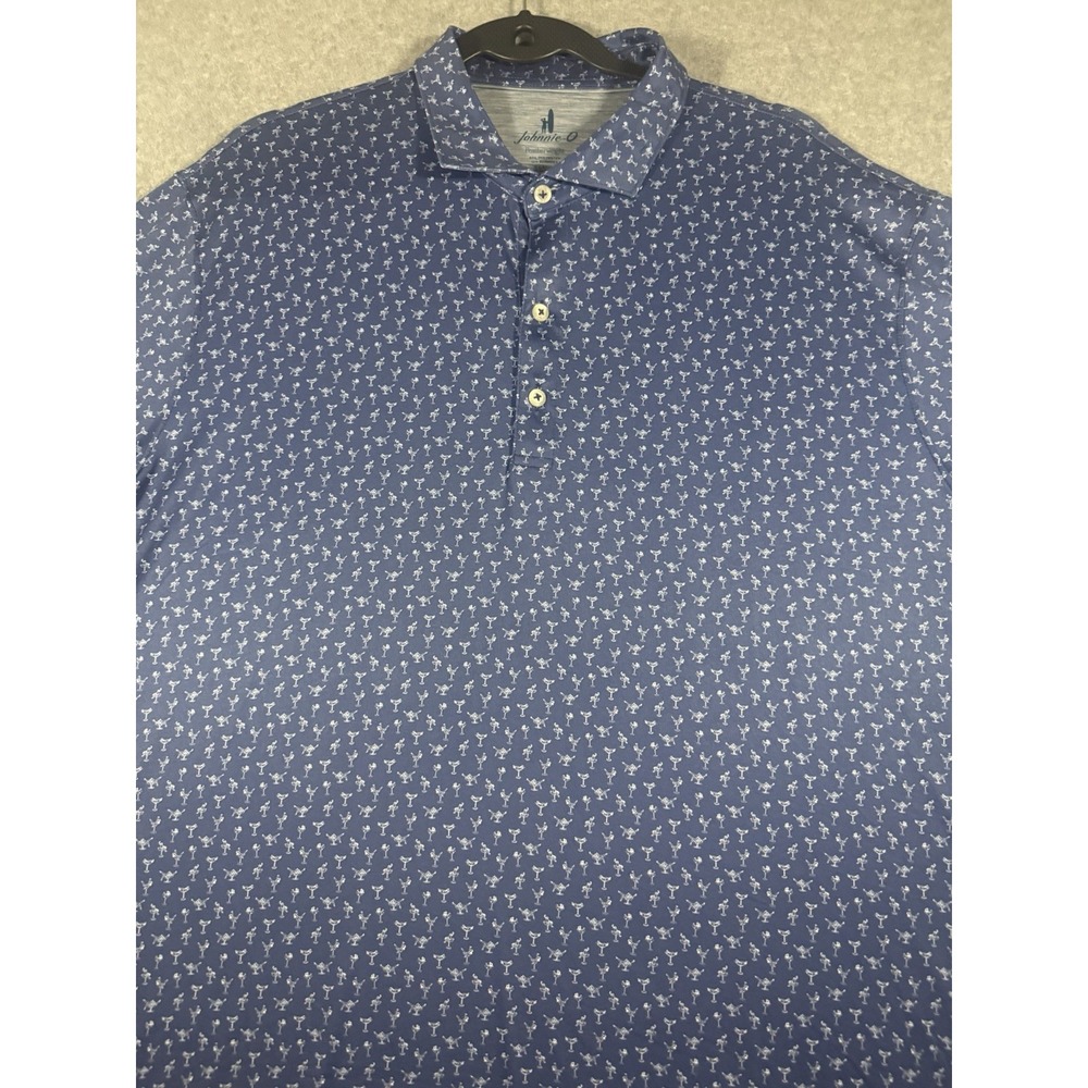 JOHNNIE O Men's Featherweight Performance Polo (Pin Up) Lake Size XL NWOT